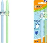 BIC Kugelschreiber Cristal Pastel Figurines, blau + grün Strichstärke: 0,32 mm, sechseckig, Schaft und Kappen in - 1 Stück (303750)