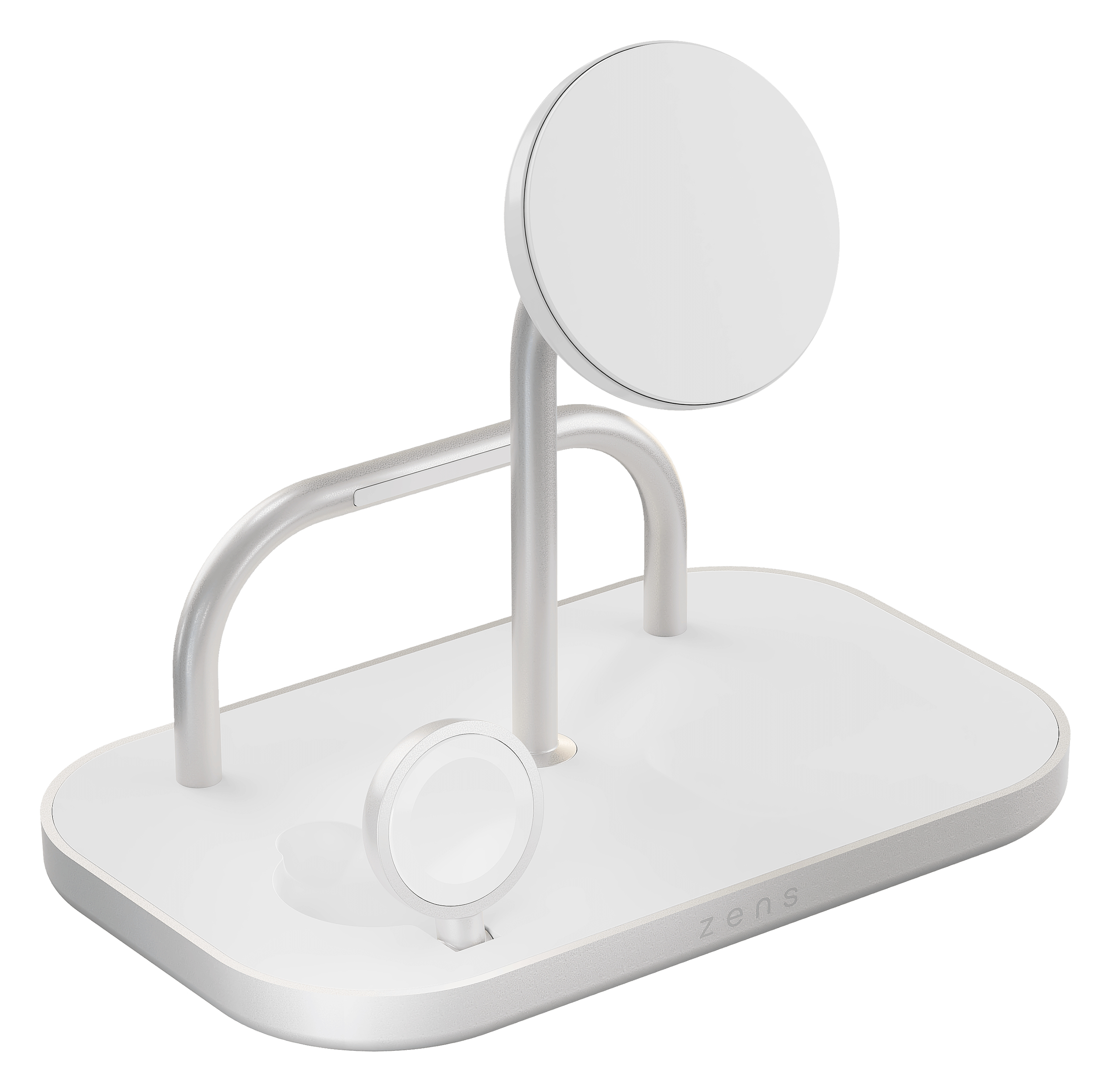 Zens Aluminium Series ZEDC29W/00 4-in-1 Wireless Charger 65 W Qi2 MagSafe Silber, Weiß