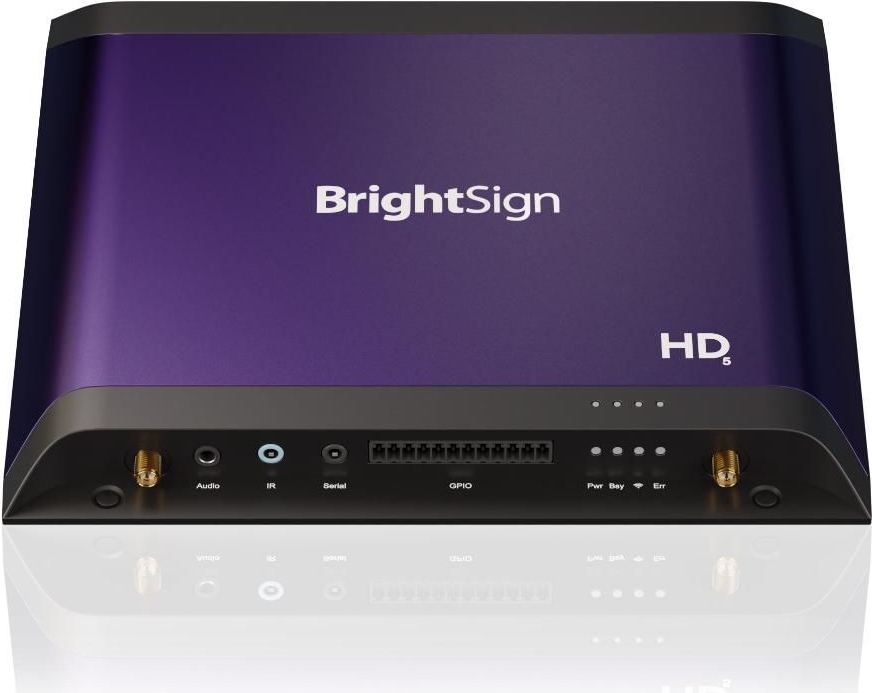 BrightSign HD5 HD225 4K60p HDR Digital Signage-Player Schwarz, Lila