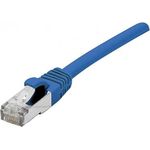 Patchkabel CAT. 6, F/UTP, PoE, halogenfrei, blau, 30,0 m Geschirmtes Patchkabel mit Rastnasenschutz (854402)