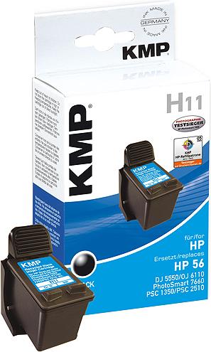 KMP wiederbefüllte hp-Tintenpatrone C6656AE, schwarz (0995,4561)