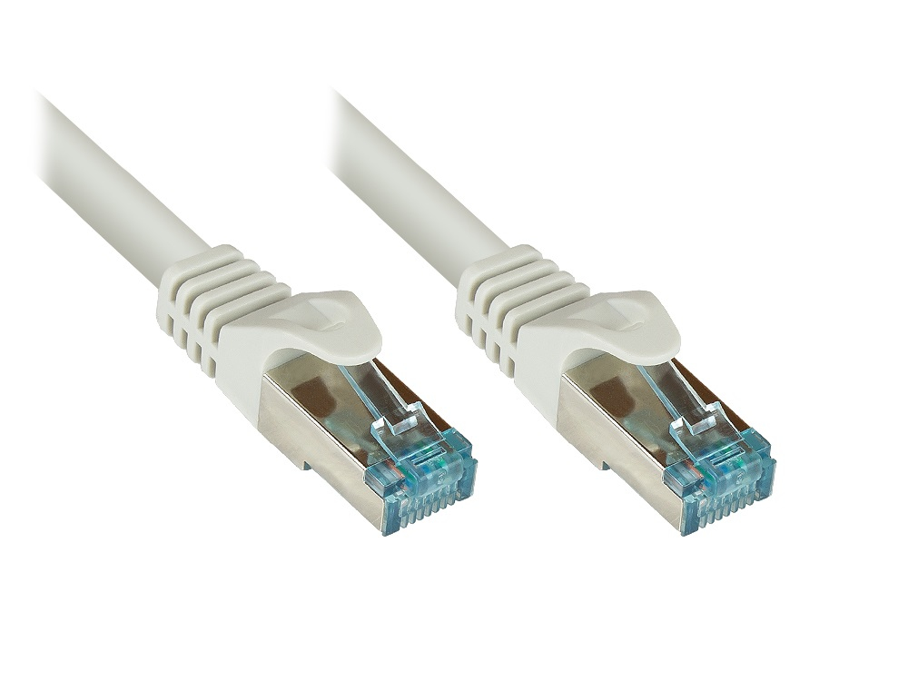 Good Connections Patchkabel Cat.6A, S/FTP (PiMF), LSZH, 0,25 m, Grau