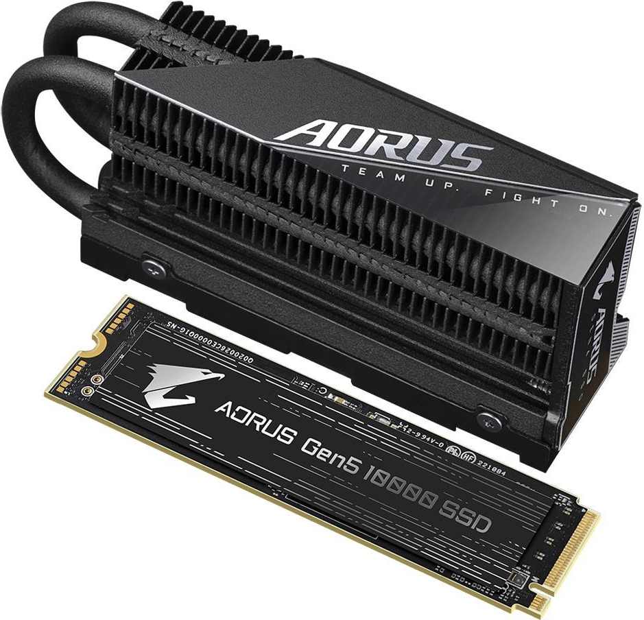 Gigabyte AORUS Gen5 10000 M.2 2000 GB PCI Express 5.0 3D TLC NAND NVMe (AG510K2TB)