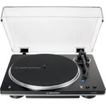 Audio Technica AT-LP70XBTBS (schwarz/silber, Integrierter Phono-Vorverstrker, Bluetooth, Vollautomat, Riemenantrieb) (AT-LP70XBTBS)