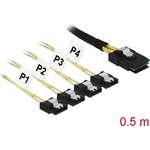 DeLOCK 85800 Serien-Kabel Schwarz 0,5 m Mini SAS SFF-8087 4x SATA 7pin (85800)