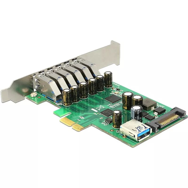 Delock PCI Express Karte > 6 x extern + 1 x intern USB 3.0 (89377) (geöffnet)