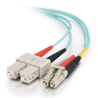 C2G SC-SC 10Gb 50/125 OM3 Duplex Multimode Glasfaserkabel 3 m Aquamarin