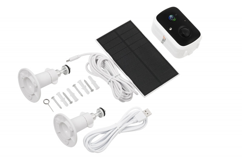 Technaxx TX-244 4 MP WLAN IP-Überwachungskamera Outdoor Solar Kabellos Schwarz, Weiß