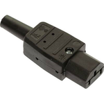 as - Schwabe Kaltgeräte-Steckverbinder Stecker, gerade Gesamtpolzahl: 3 10 A Schwarz 62081 1 St. (62081)