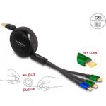 Delock USB-Kabel USB (M) zu Micro-USB Typ B, 2 x USB-C (M) (85359)