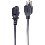 shiverpeaks ®-BASIC-S--Netzanschlusskabel USA Stecker an Kaltgerätebuchse, schwarz, 1,8m (BSUS60006)