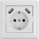 Delock Einbausteckdose mit 2 x USB Typ-A Ladeport 2,8 A (11473)