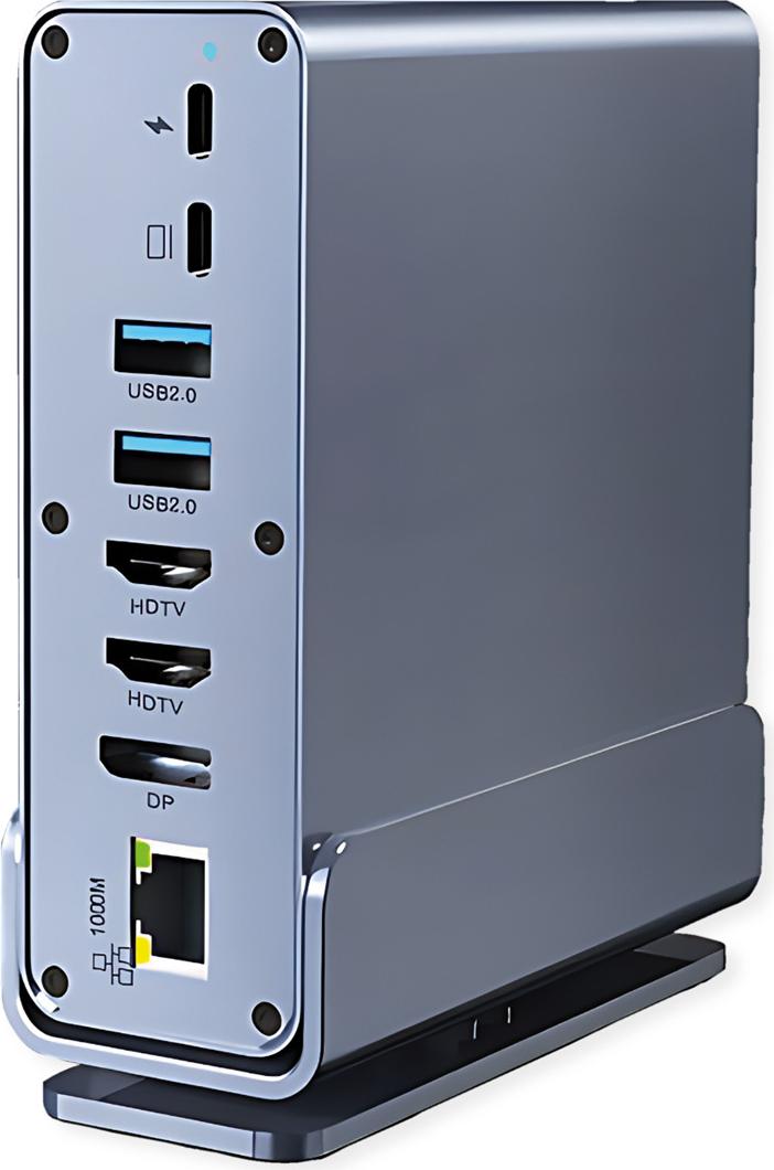 VALUE USB C Dockingstation 16-in-1, 4K60 1xDP, 2xHDMI, 1xGbE,USB(2xC,5xA,1xC PD) (12.99.1142)