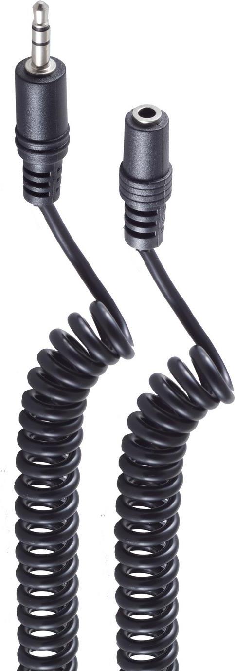 shiverpeaks ®-BASIC-S--Klinkenstecker 3,5mm Stereo auf Klinkenkupplung 3,5mm Stereo, Spiralkabel, 3,0m (BS30815)