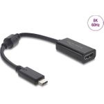 Delock USB Type-C™ Adapter zu HDMI (DP Alt Mode) 8K 60 Hz mit HDR und HDCP schwarz (61085)