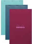 RHODIA Notizblock No. 19, DIN A4+, kariert, farbig sortiert Maße: 210 x 318 mm, kopfseitige Heftung, 80 g/qm - 5 Stück (19100C)
