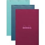 RHODIA Notizblock No. 19, DIN A4+, kariert, farbig sortiert Maße: 210 x 318 mm, kopfseitige Heftung, 80 g/qm - 5 Stück (19100C)