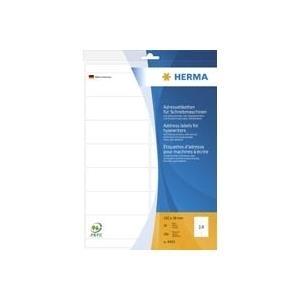 HERMA Adressetiketten für Schreibmaschinen A4 102x38 mm Papier matt Ecken rund 280 St. (4433)