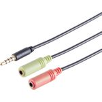 S/CONN maximum connectivity Headset Y-Adapter, TRRS Stecker, 3,5mm, CTIA (14-05041)