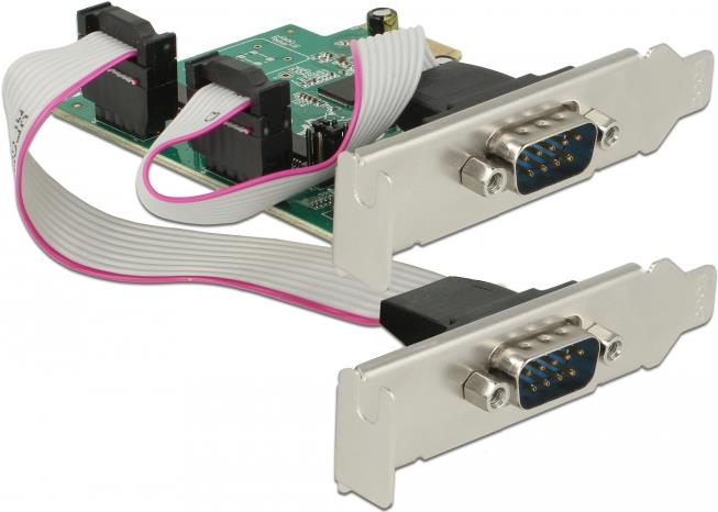 DeLock PCI Express Card > 2 x Serial RS-232 High Speed 921K with Voltage supply (89641)