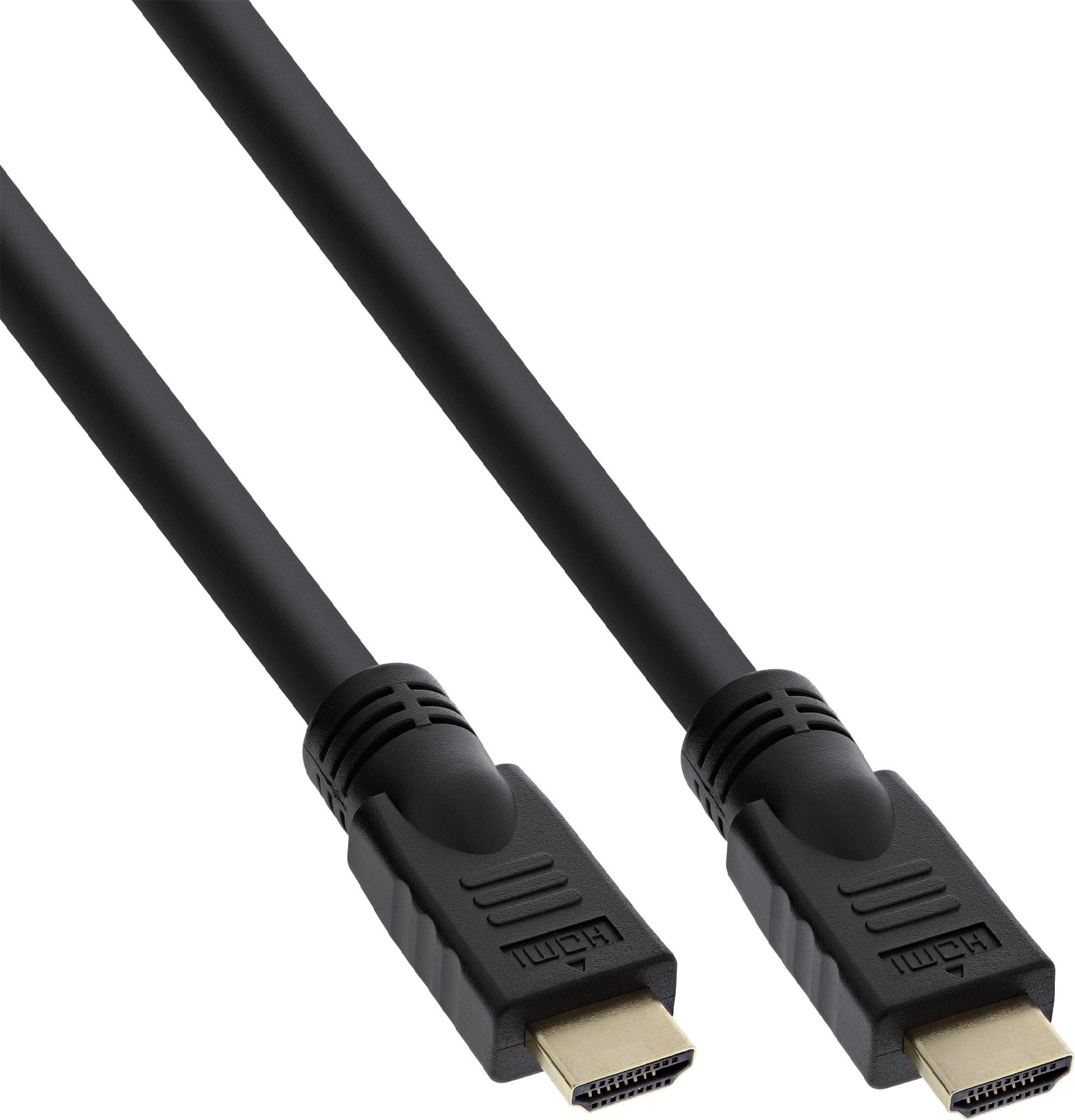 InLine High Speed HDMI-Kabel mit Ethernet, Premium, Stecker/Stecker, 10 m, Schwarz