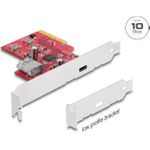 Delock PCI Express x4 Karte zu 1 x extern USB 10 Gbps USB Type-C™ Buchse + 1 x intern USB 10 Gbps Typ-A Buchse - Low Profile Formfaktor (90158)