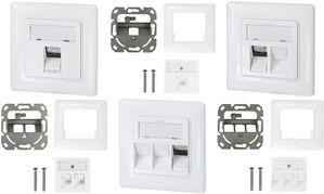 LogiLink Unterputzdose für 3 Keystone Buchsen, reinweiß (NK4055)