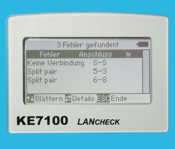 Kurth Electronic KE7010 Netzwerkprüfgerät für Durchgang, Identifikation und Unterbrechung Blau