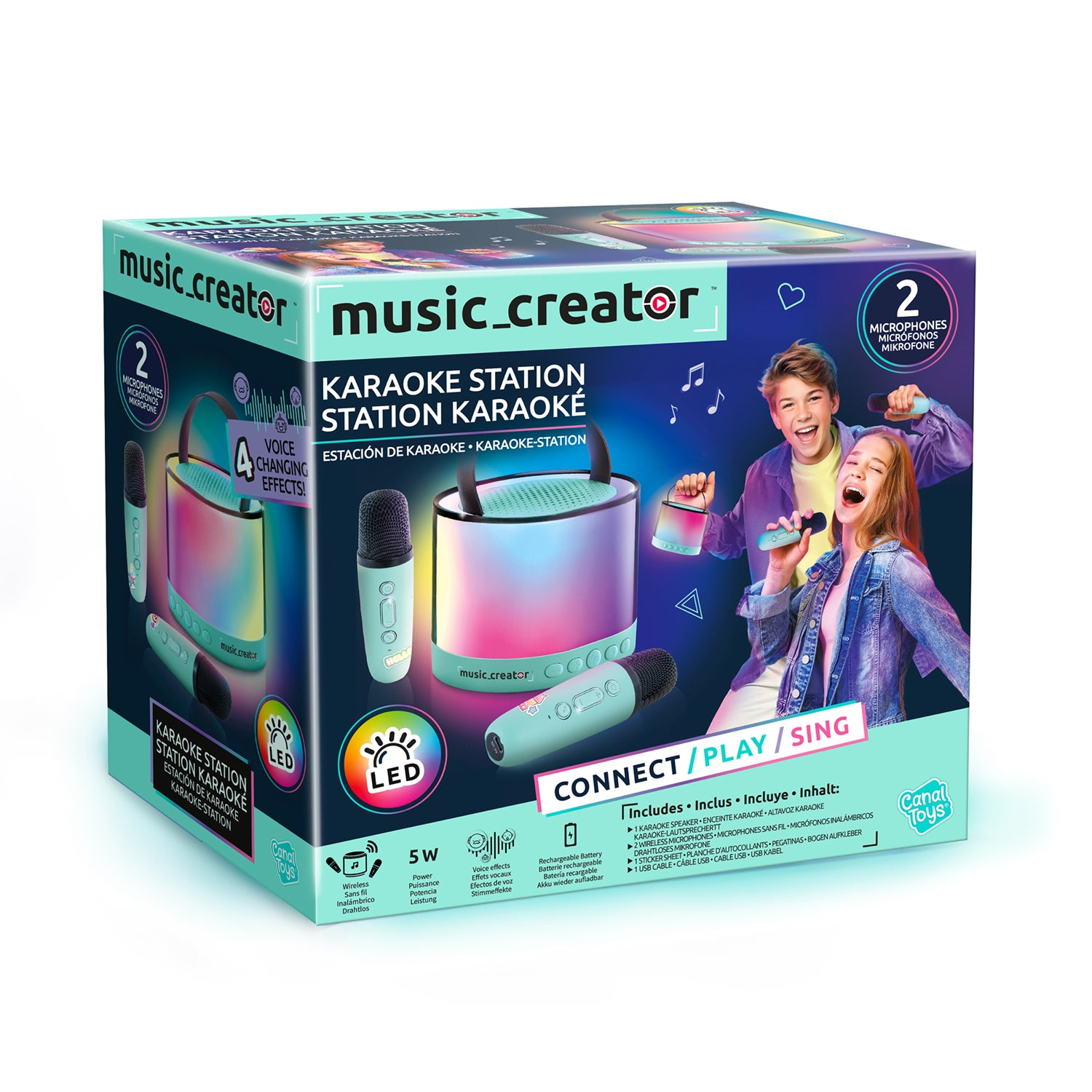 Canal Toys Mini Karaoke Station Kabellos Schwarz, Türkis
