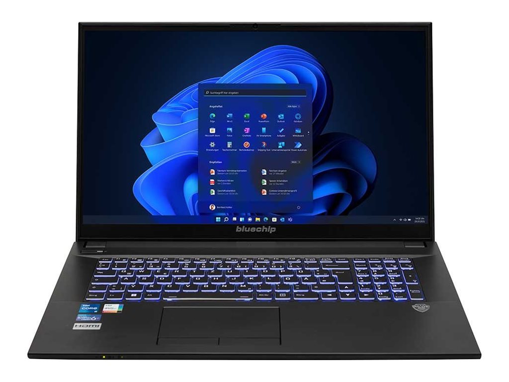 bluechip TRAVELline B17W27 17,3" Intel Core i5 16 GB RAM 500 GB SSD Schwarz