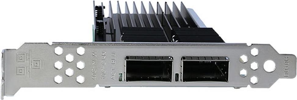 BlueLAN Converged Network Adapter XL710-QDA2, Ethernet, FCoE, 40GbE Dual Port QSFP, Chipsatz: Intel XL710, PCIe 3.0, x8 Lane, Betriebssystem: Windows, Linux, FreeBSD, Virtualisierung: VMware ESXi, SLSE (BLCNADAC06)
