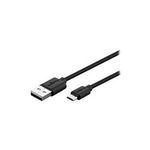 Wentronic Goobay Fast Charge Micro USB Schnellladekabel, Schwarz, 1 m - Schnelllade- und Synchronisationskabel für Android-Geräte (Schwarz) (72227)