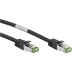 Goobay CAT 8.1 Patchkabel, S/FTP (PiMF), Schwarz, 10 m - LSZH halogenfrei, Kupfer AWG 24 (66726)