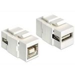 Delock Keystone Modul USB 2.0 A Buchse > USB 2.0 B Buchse weiß (86320)