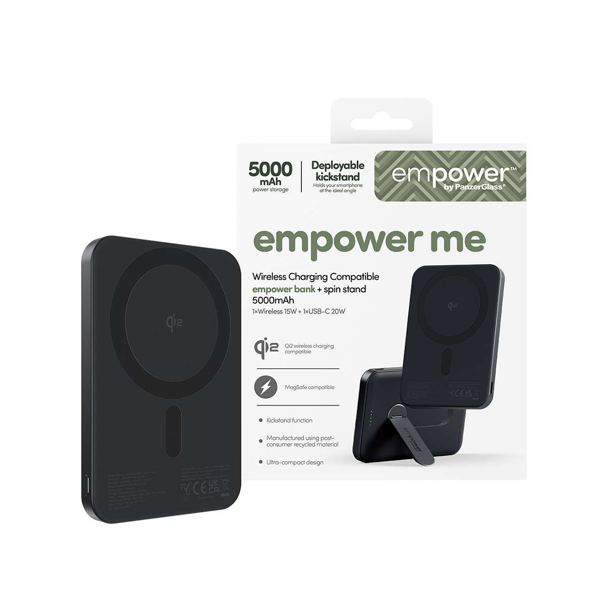 PanzerGlass empower EM23165 Powerbank 5000 mAh Space Black