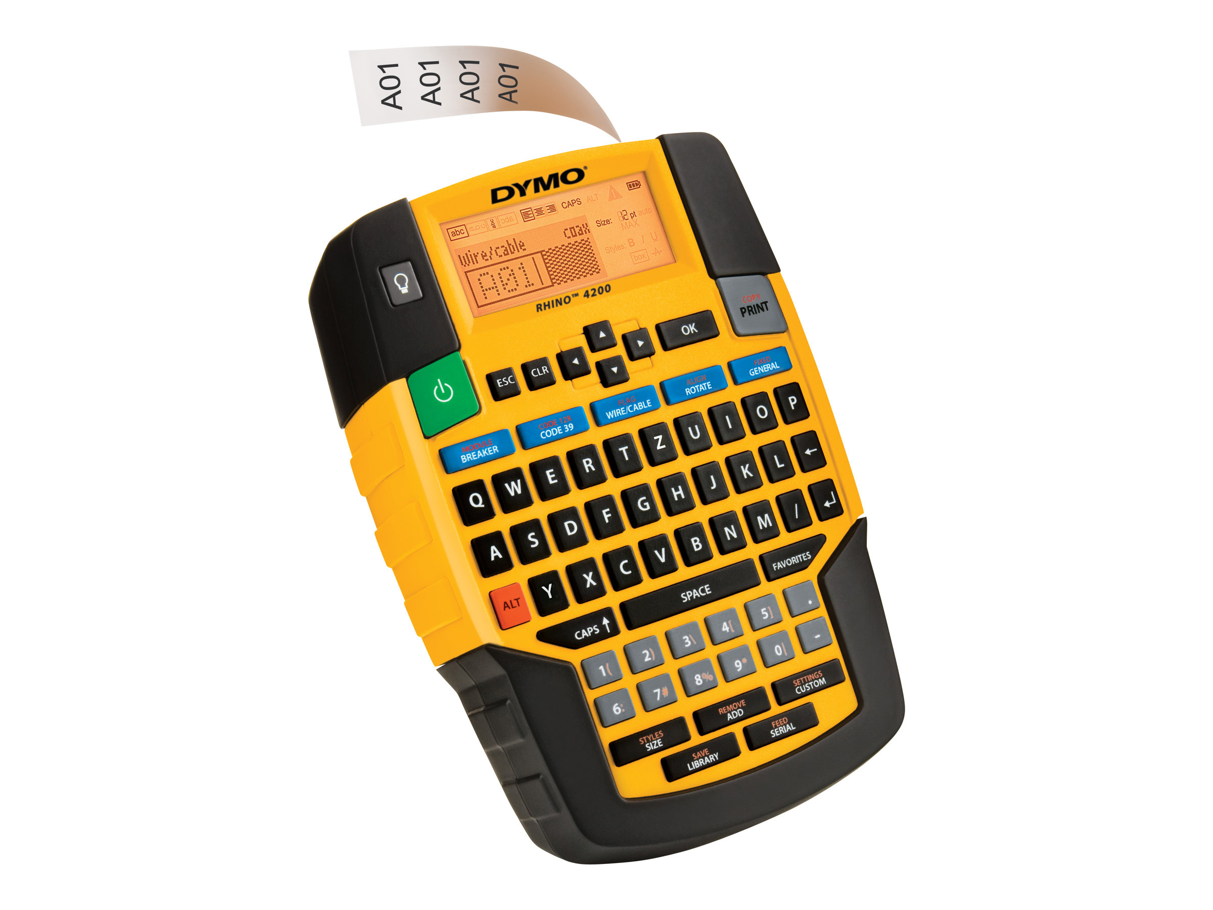 DYMO Rhino 4200 Etikettendrucker Thermotransfer 180 dpi Schwarz, Gelb