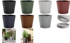 tera Pflanzgefäß "Orione", Durchmesser: 240 mm, forest aus recyceltem Kunststoff, für den Innen- und Außenbereich, - 1 Stück (30518024239)