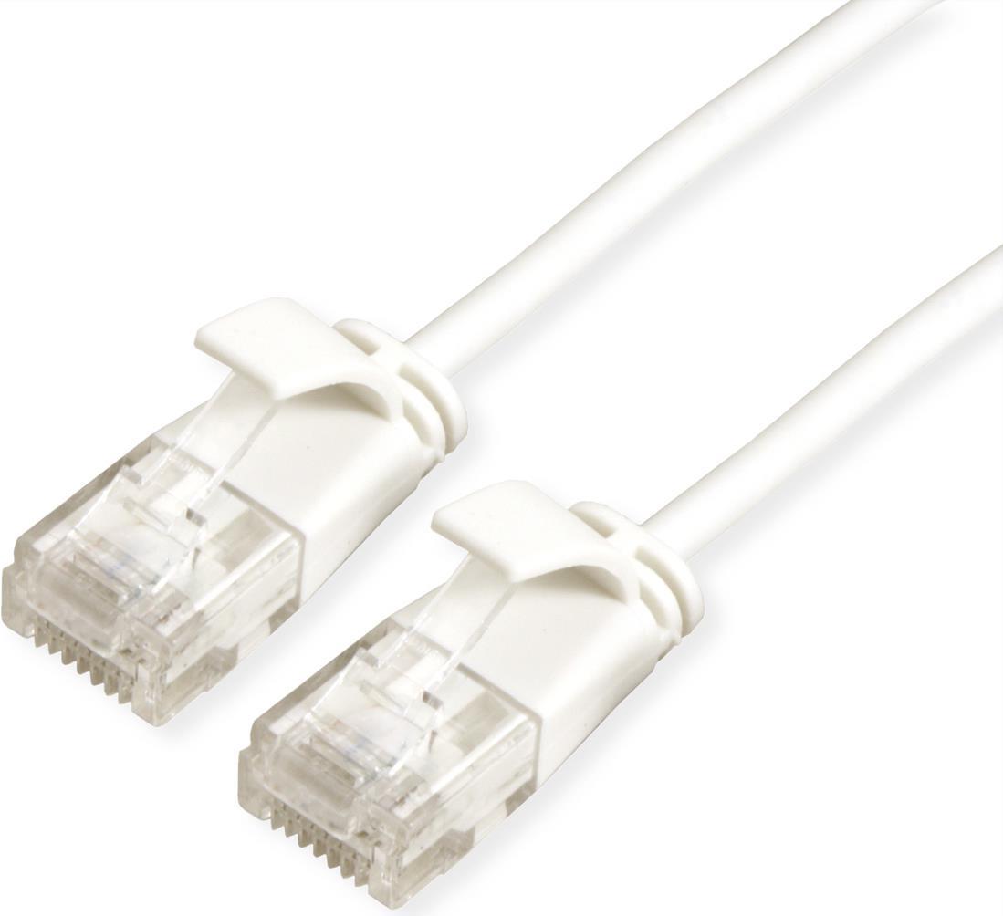 ROLINE GREEN UTP Patchkabel Kat.6A (Class EA), LSOH, slim, weiß, 0,3 m (21.44.0979)