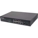 Intellinet 8-Port Gigabit Ethernet PoE+ Web-Managed Switch with 2 SFP Ports (561167)