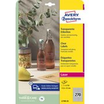 AVERY Zweckform Transparente Etiketten, 17,8 x 10 mm aus Polyester, wirken auf glänzenden Oberflächen wie direkt - 1 Stück (L7785-25)