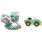 Hama Bügelperlen midi + Stiftplatten, in Kunststoffdose Durchmesser Bügelperle midi: 5,0 mm, Bügelperlen farbig - 1 Stück (00002053)