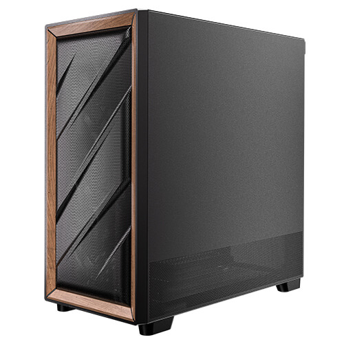 Antec FLUX SE Midi Tower E-ATX/ATX/mATX/ITX Schwarz, Holz