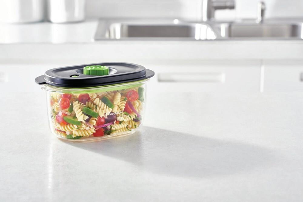 FoodSaver FFC022X Lebensmittelaufbewahrungsbehälter Oval Box 1,2 l Schwarz - Transparent 1 Stück(e) (FFC022X)