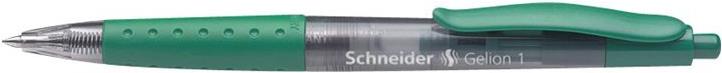 10 Schneider Gelion+ Gelschreiber grün/schwarz - transparent 0,4 mm (101004)
