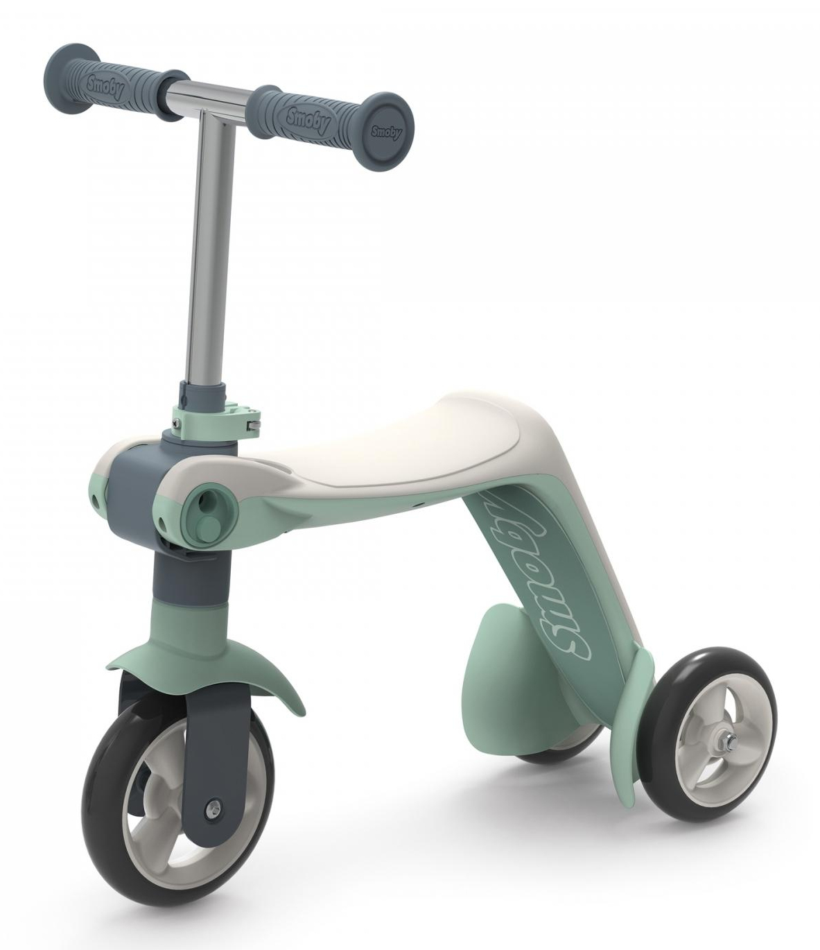 Smoby Switch 2-in-1 Laufrad und Dreirad-Scooter Grün/Grau ab 18 Monaten