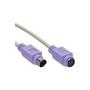 InLine® PS/2 Verlängerung, St/Bu 2m PC99, violette Stecker (13342V)