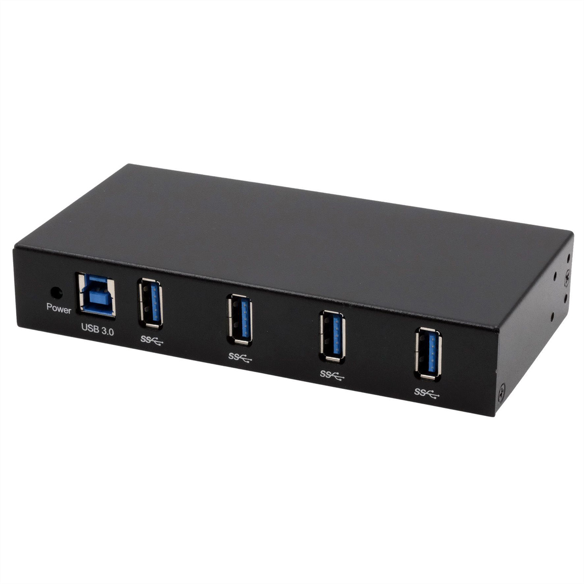 Exsys EX-11234HMS-2 4 Port USB 3.2 Gen 1 Hub mit Din-Rail und Wandmontage