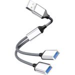MicroConnect USB-A to 2x Female Silver transfer rate 480Mbps (MC-USBA-AFAF)