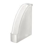 LEITZ Stehsammler Plus, DIN A4, Polystyrol, grau Fassungsvermögen: 70 mm, mit Griffmulde, hohe Vorderseite (2476-02-85)