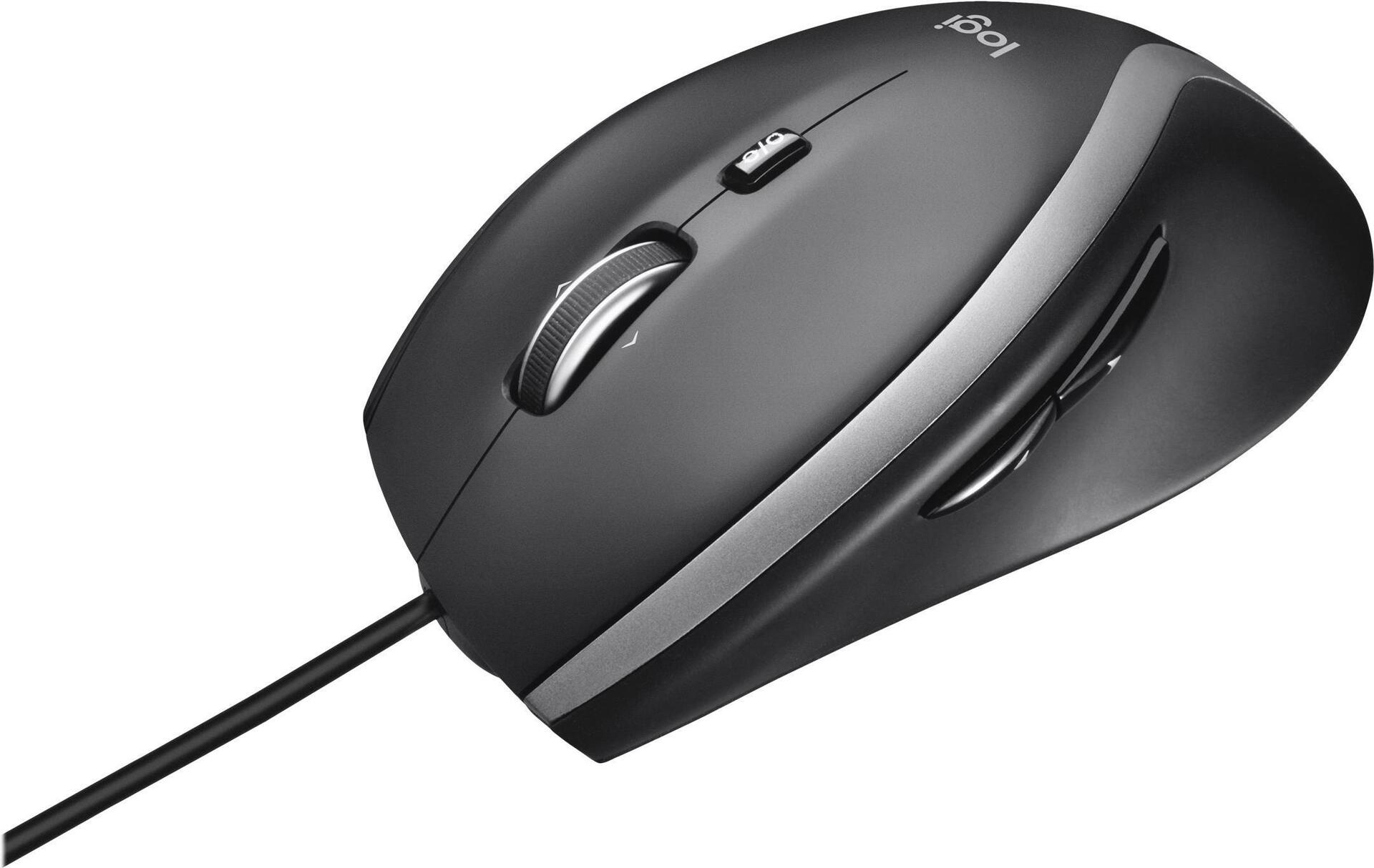 Logitech M500s Advanced Corded Mouse Kabelgebundene Maus 4000 DPI 7 Tasten Schwarz, Silber